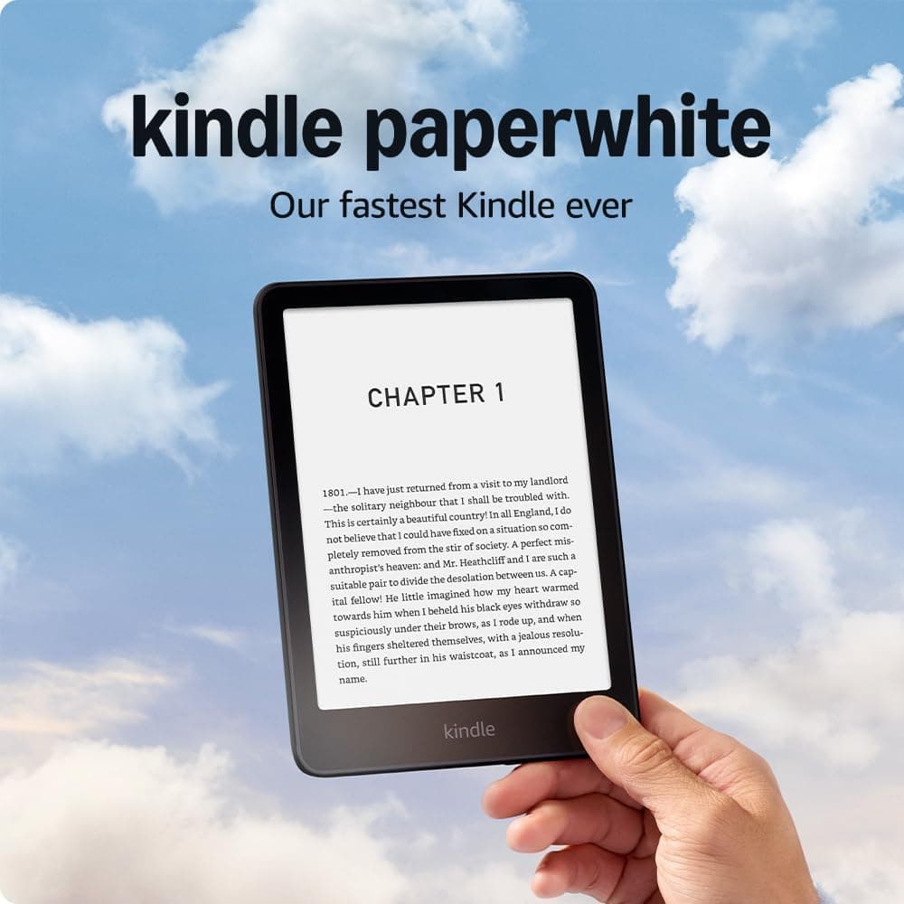 Kindle Paperwhite (2024 model) 16GB – 7" Glare-Free Display with Adjustable Warm Light (With Ads, Black)