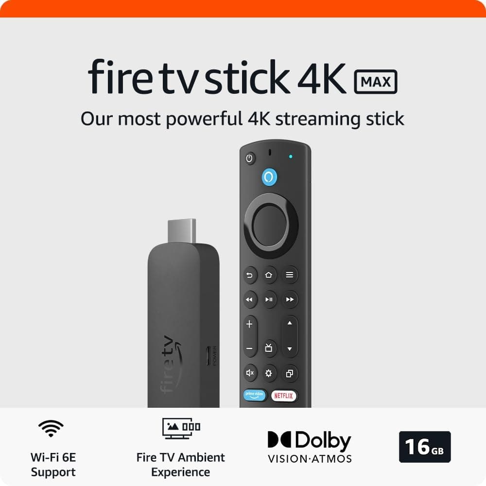 Amazon Fire TV Stick 4K Max – Streaming Device with Ambient Experience & Wi-Fi 6E