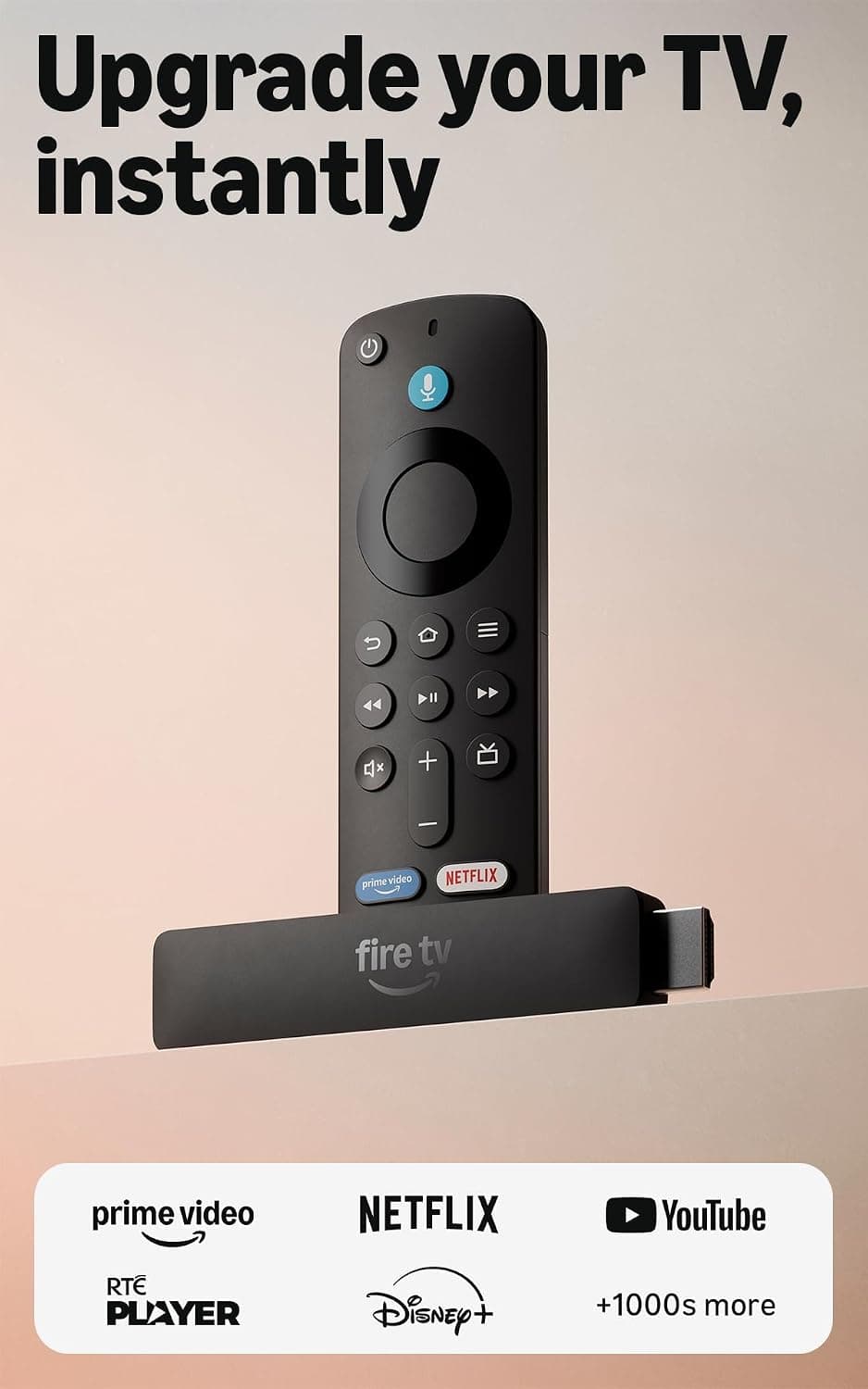Amazon Fire TV Stick HD (newest gen) – Full HD Streaming, Wi-Fi 6, Alexa Voice Remote