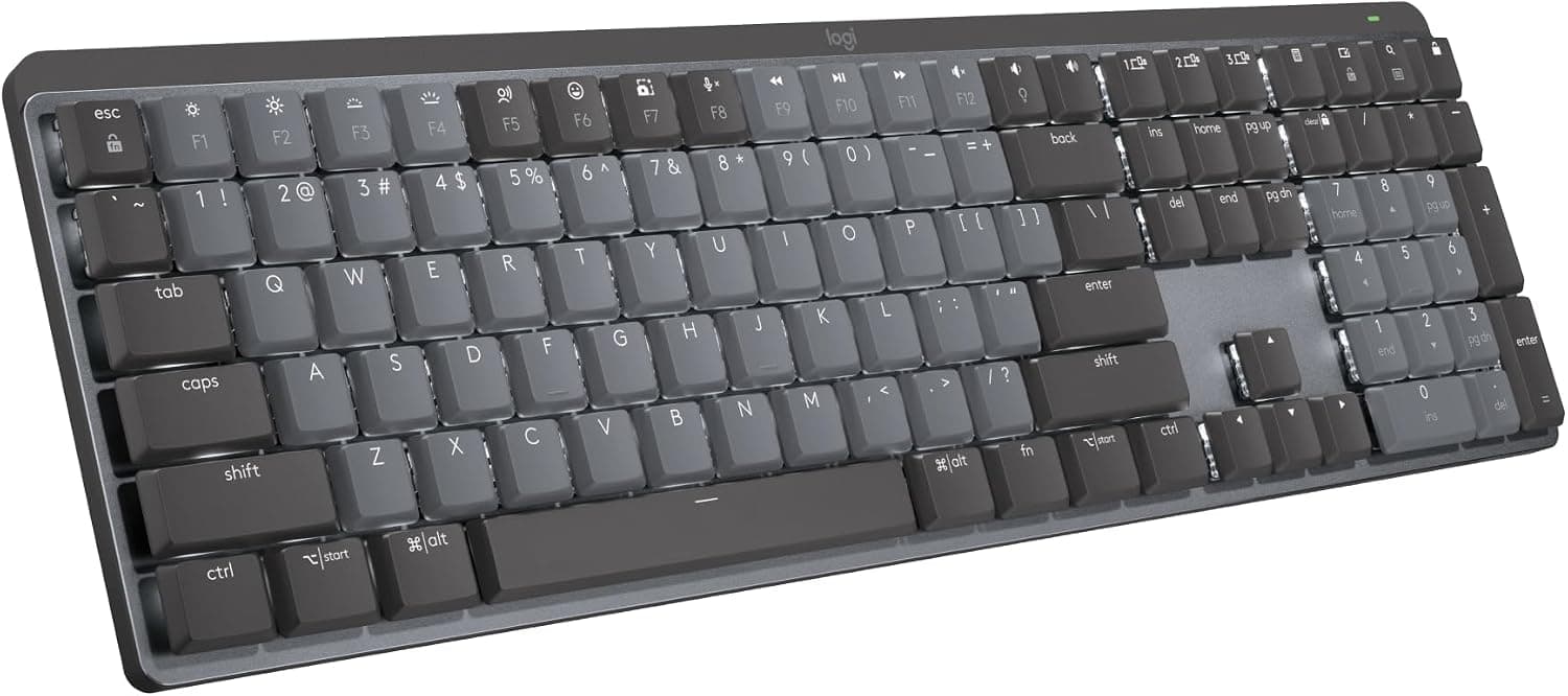 Logitech MX Mechanical Wireless Illuminated Keyboard – Tactile Quiet Switches (UK/Irish QWERTY)