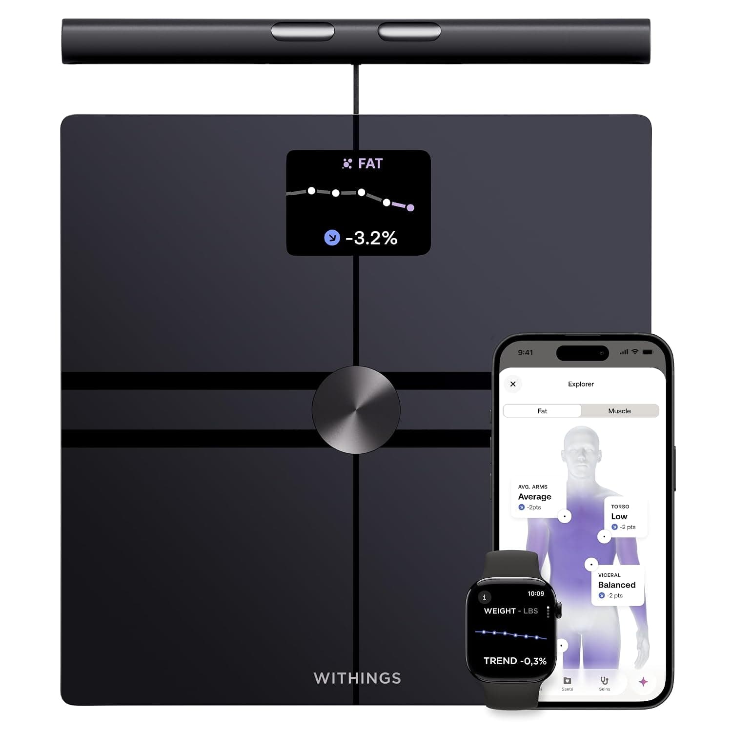 Withings Body Smart Wi-Fi Connected Scale with Full Body Composition & Heart Rate Monitoring
