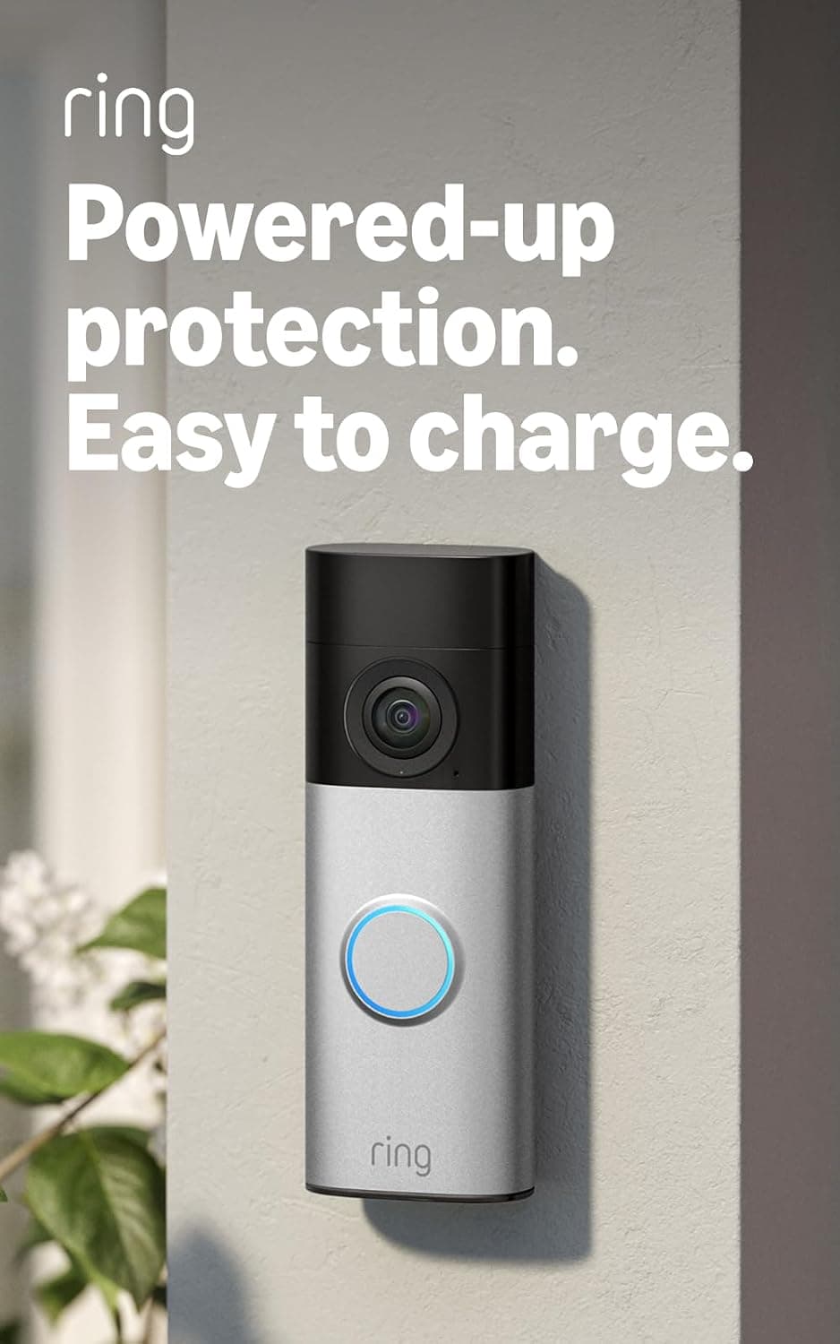 Ring Battery Video Doorbell Plus – 1536p HD Video with Head-to-Toe View & Colour Night Vision